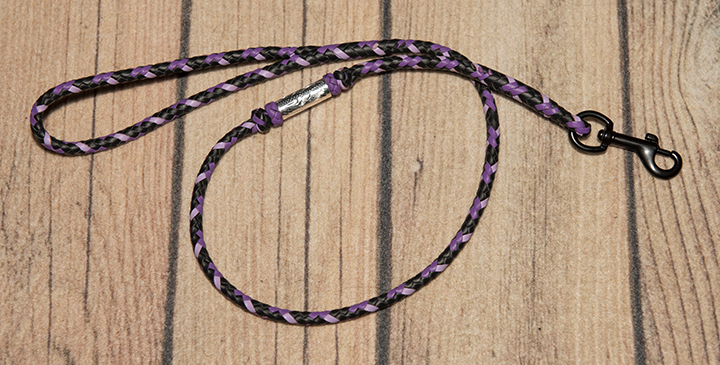 8 strands - black, Moroccan purple, lavender