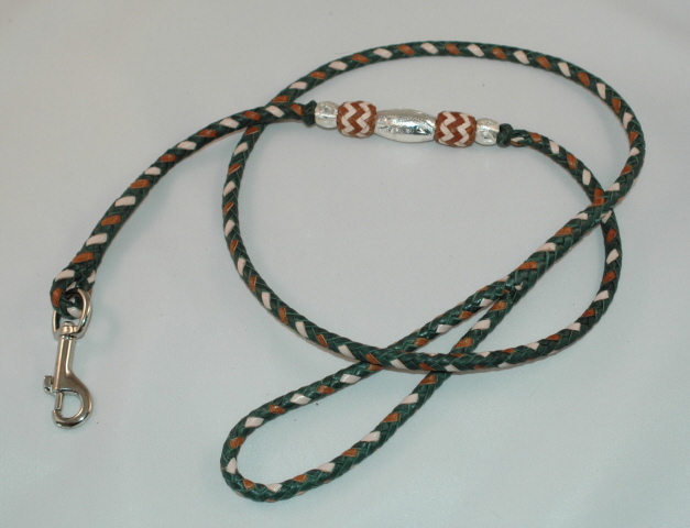 8 strands - dark green, whiskey, tan
