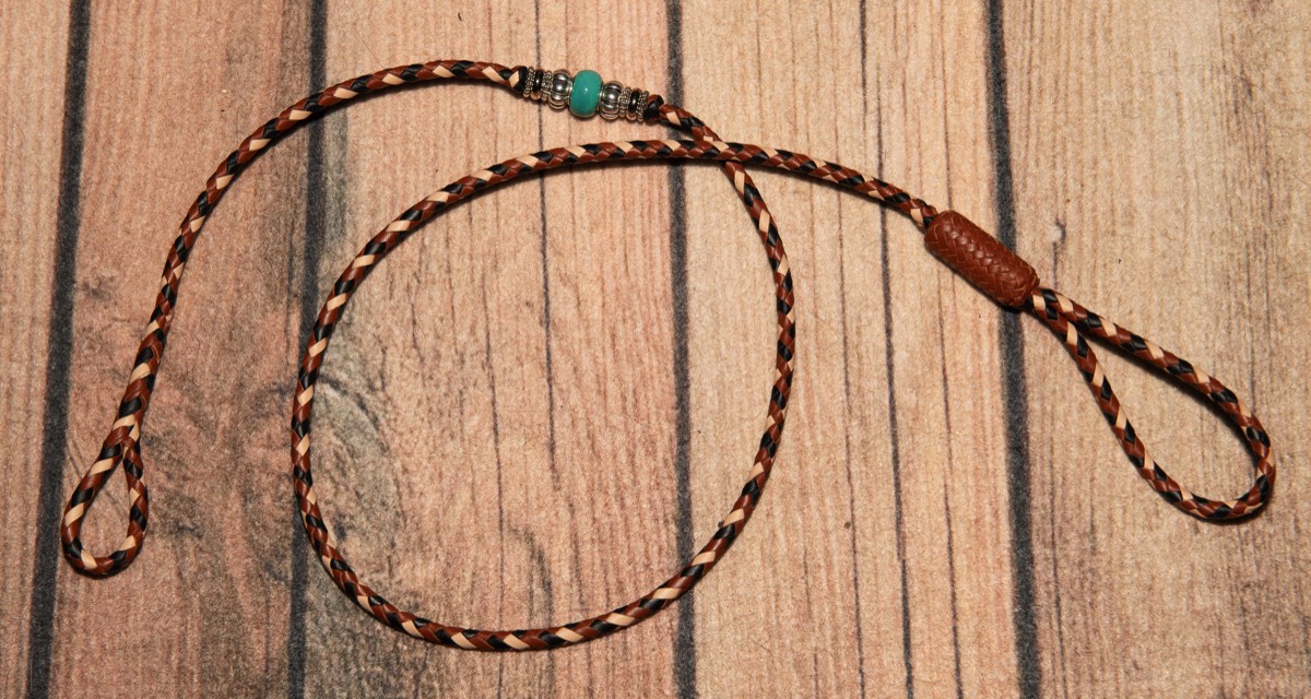 6 strands - whiskey, black, tan