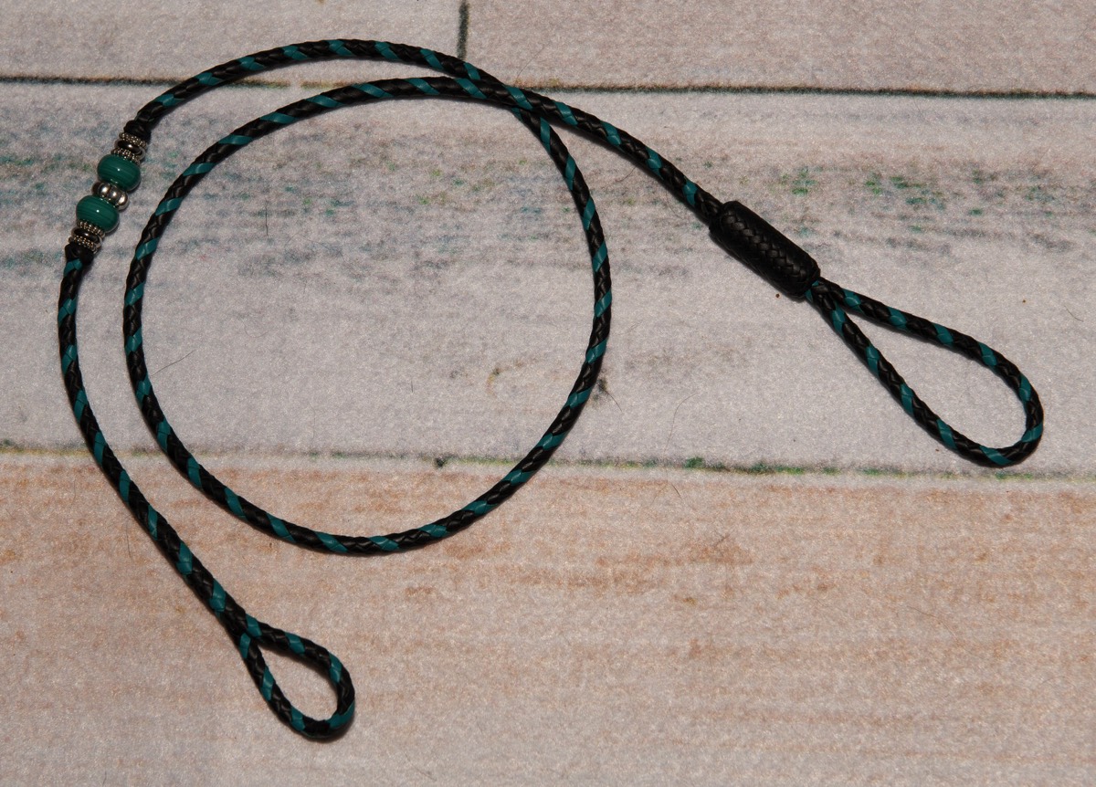 6 strands - black and aqua
